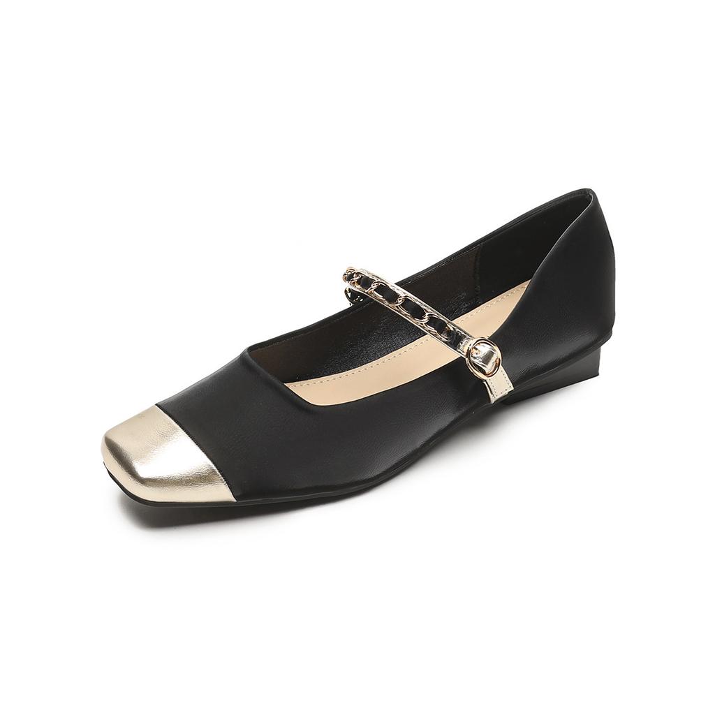 Weiwei Girl 880-2 French Small Fragrant Temperament Single Shoes Women's Square Head Low Heel with Skirt Gentle Mary Jane Shoes