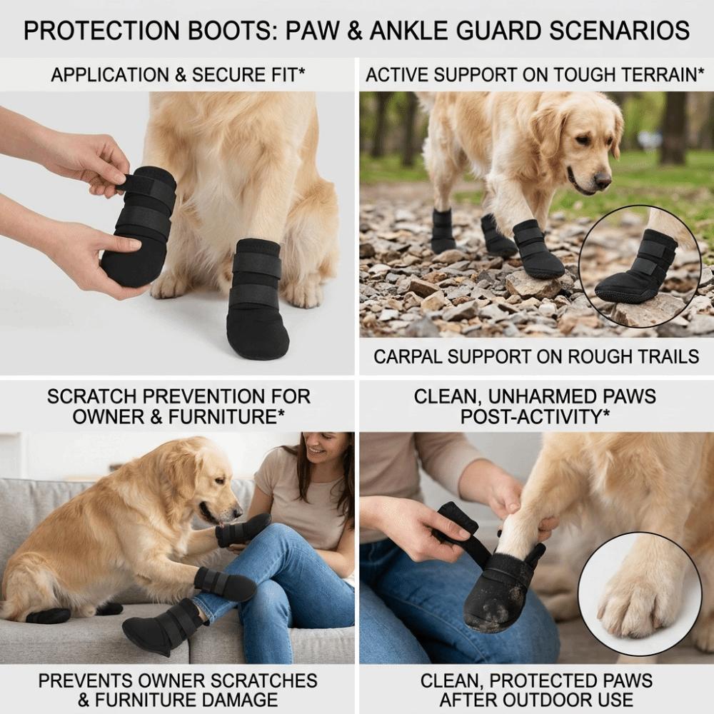 2pcs Neoprene Fabric Dog Socks Anti Slip Sole Dog Foot Cover Dog Booties  Water Activities
