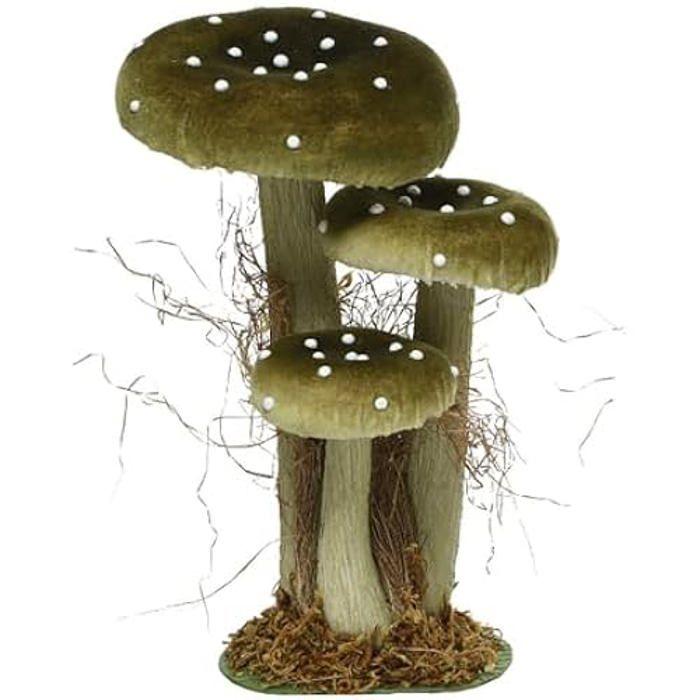 Ensemble de champignons - EDM - 14 x 18 x 26 cm - Mousse - Couleurs assorties - Décoration intérieure