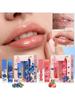 2pcs/Box [Christmas/Valentine's Day Gift] Lip Oil Lipstick, Strawberry/Blueberry Scent, High Moistur