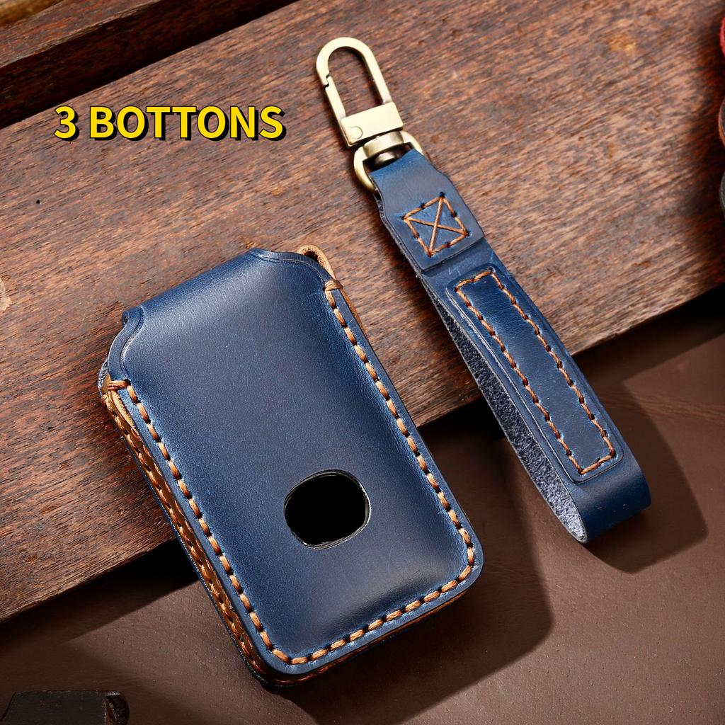 2/3 Bottons Leatehr Car Key Cover Fob Case For Mazda 2 3 5 6 Bl Bm Gj Atenza Axela Demio Cx-3 Cx3 Cx-5 Cx5 Cx7 Cx-9 Cx8 Keyless