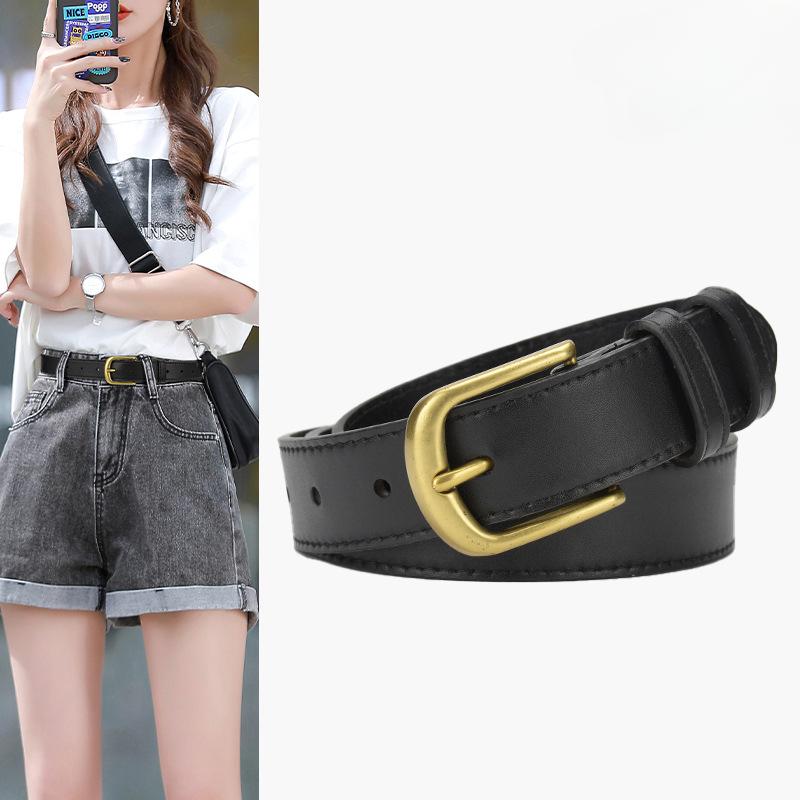 

Женский ремень, простой, универсальный, с пряжкой, модный, декоративный, студенческий, простой, джинсовый ремень 105cm