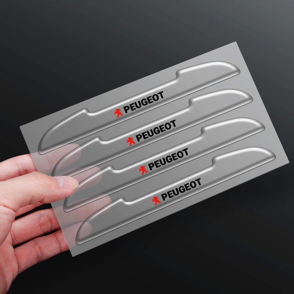 

2026 Hot Car Sticker 4pc Transparent Car Door Edge Guard Anti-Collision Strips Rubber Protect Stickers For Peugeot 207 3008 206