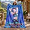 Kpop Demon Hunters Custom Name Flannel Blanket Personalized Soft Warm Plush Throw Blanket Customized Gift for Family Friends