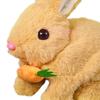 Simulation Electric Rabbit Pet Toy with Sound Walking Wiggle Ears Stuffed Rabbit Toys Interactive Plushies Birthday Gift for Kid