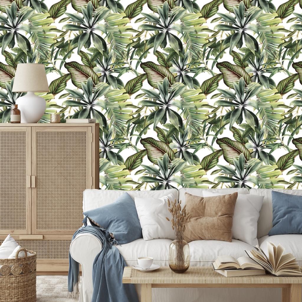 Banana Leaves Wallpaper for Living Room and Bedroom 50x1000