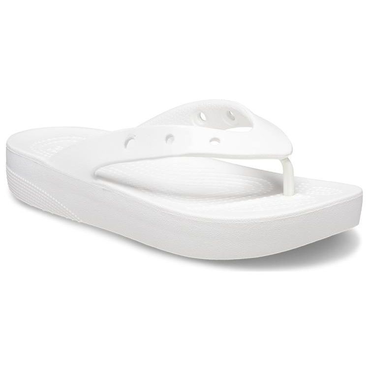 Crocs Classic Cloud Flip Flops Women Footwear White 207714-100