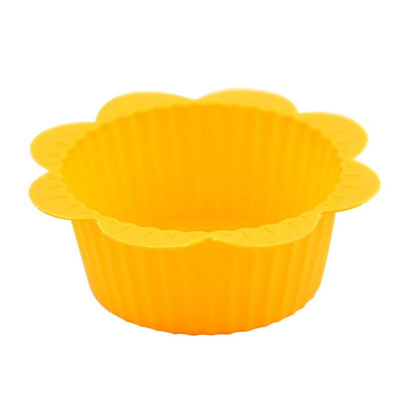 Thickened Cake Cup Irregular Baking Tool Silicone Mold Egg Tart Pudding Cup Muffin Cup High Temperature Resistant Cake Cup