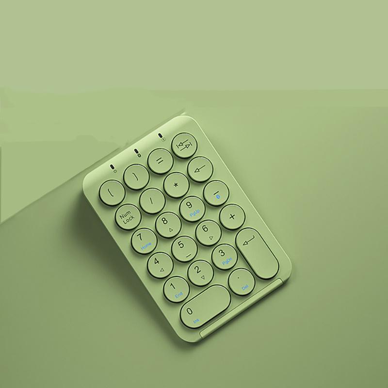 

Цифровая клавиатура Bluetooth с 22 клавишами для iPad, ноутбука, перезаряжаемая цифровая клавиатура, беспроводная цифровая клавиатура для бухгалтерского учета Green