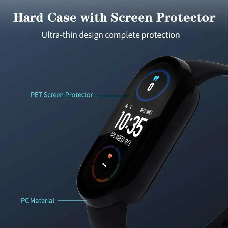 PC Case+Tempered Glass For Xiaomi Mi Band 8 Cover Shockproof Full Hard Screen Protector correa For Xiaomi Mi Band8 Accessories