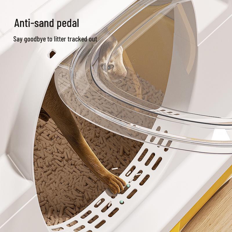 Large Enclosed Cat Litter Box with Detachable Drawer, Easy to Clean & Durable