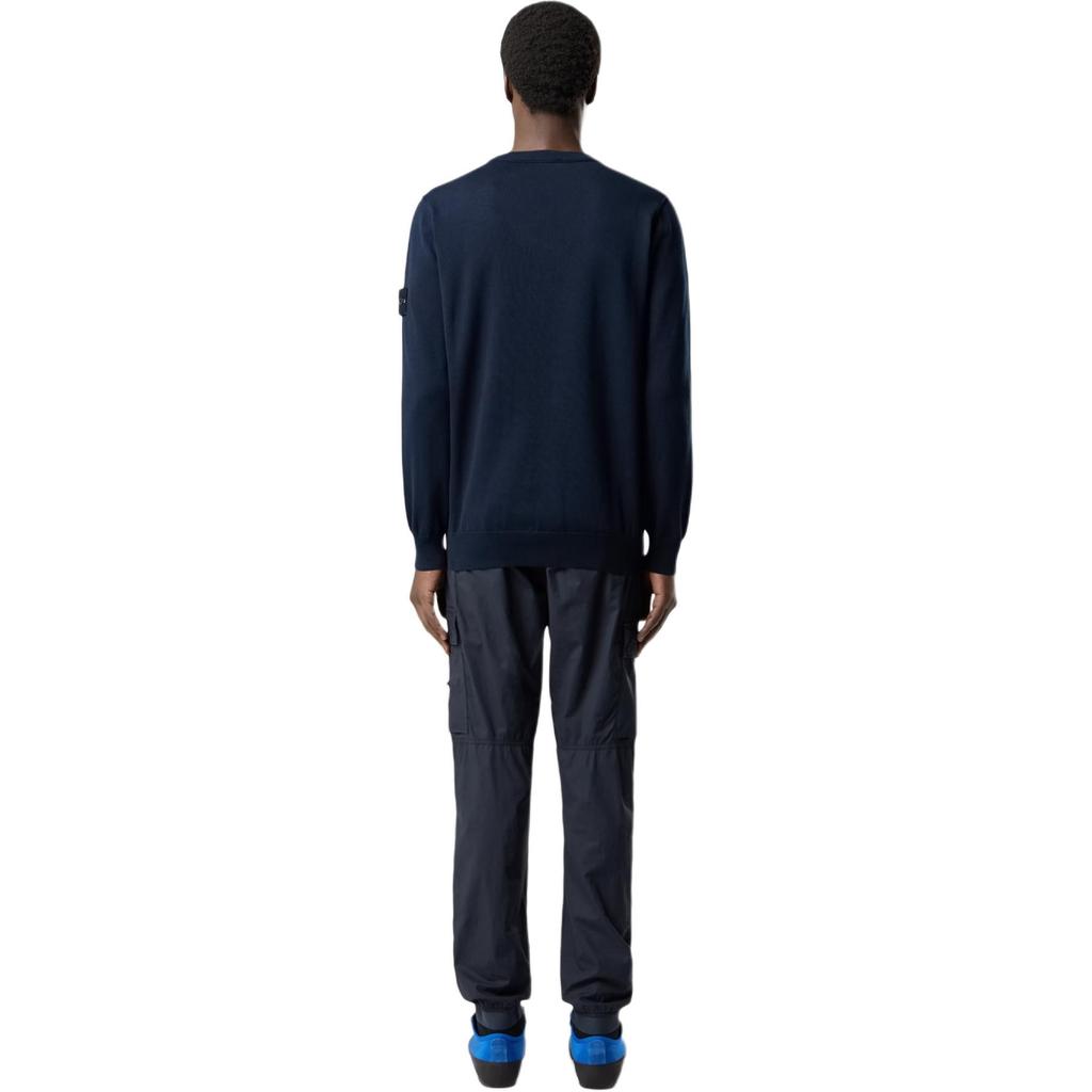 Stone Island Badge Ribbed Cuffs And Hem Crewneck Sweatshirt Men sweatshirt L1S155100053S00B2-V0020