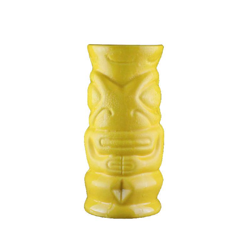 Kubki Tiki w stylu hawajskim Kreatywny kubek do koktajli Ceramiczne kubki Tiki Naczynia barowe Kieliszek do wina Kubki Tiki z Wyspy Wielkanocnej Prezent na Halloween