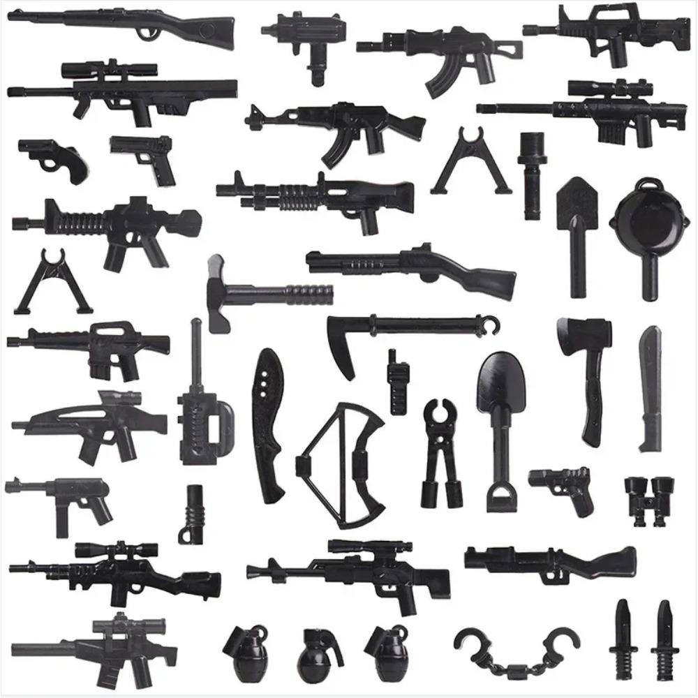 MOC Armi Fucile Pistola Set di Equipaggiamento Armi Militari Compatibile Figure Mattoncino da Costruzione Mini Giocattoli per Bambini Hobbies
