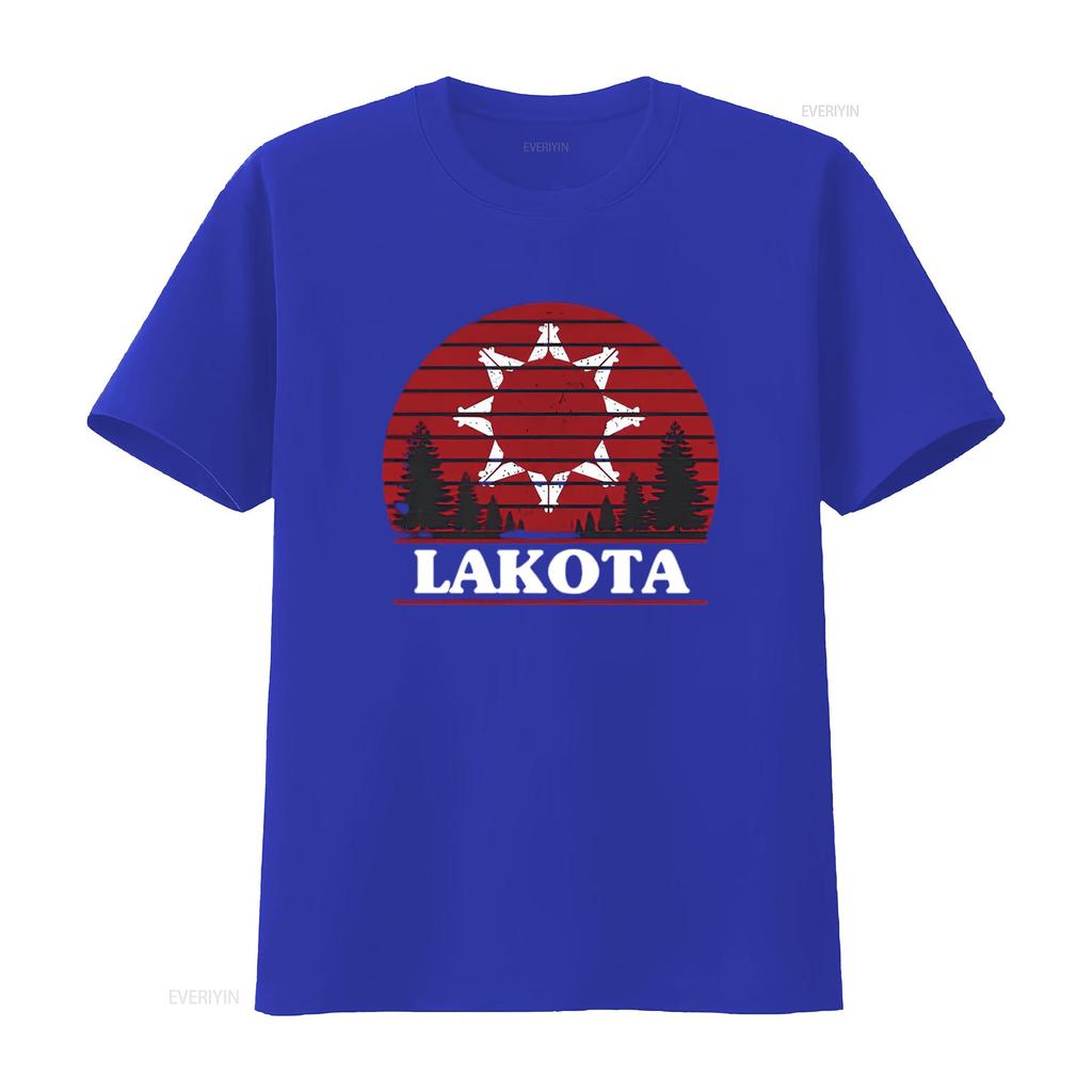 Mens Lakota  T Shirt Black X Large Vintage Washed Slightly Graphic Designer Clothes Breathable Stretched Streetwear Casual Soft