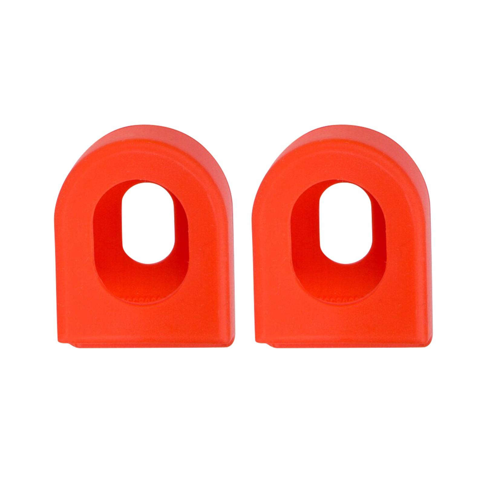 

Mountain Bike Crank Arm Silicone Protective Covers Durable Flexible Non-Slip Silicone Sleeve for Bicycle Crank Arm Protection and Impact Resistance One Size червоний
