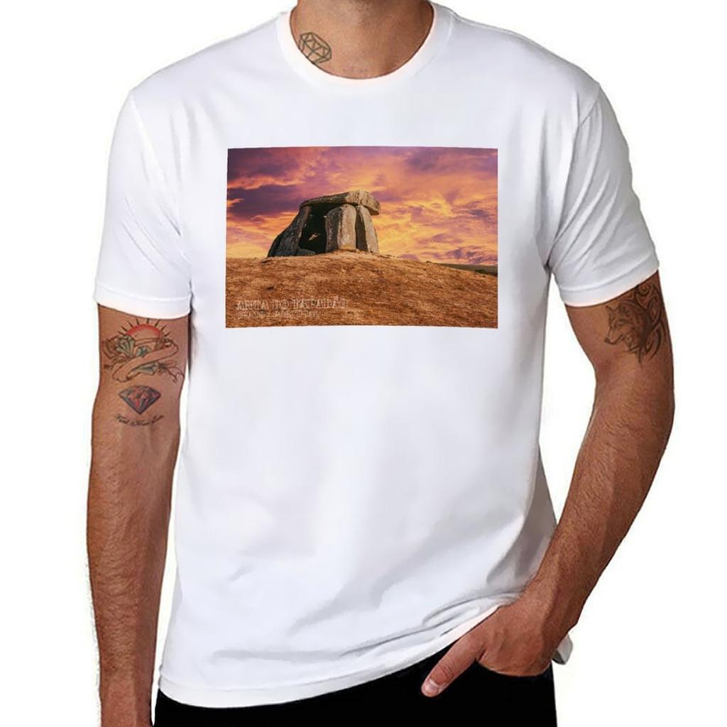 Anta Do Tapadao Dolmen. Neolithic Ruins In Crato T-Shirt Cotton Graphic Tees Plus Size Tops Cute Tops Oversized T Shirt Men