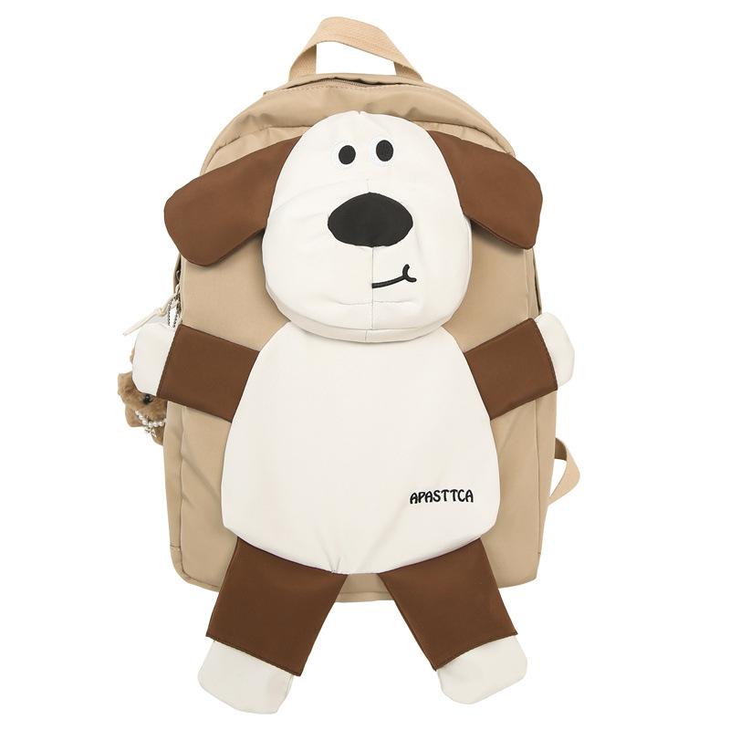 

Студенческий рюкзак Щенок Мультфильм Школьная сумка Женский рюкзак большой емкости хаки