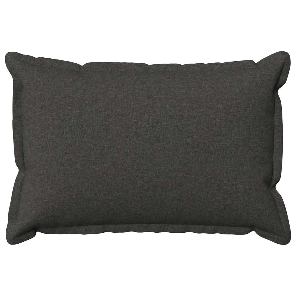Cushion Cover 6 pcs HOUTEN Dark Grey 50 x 70 cm Faux Linen