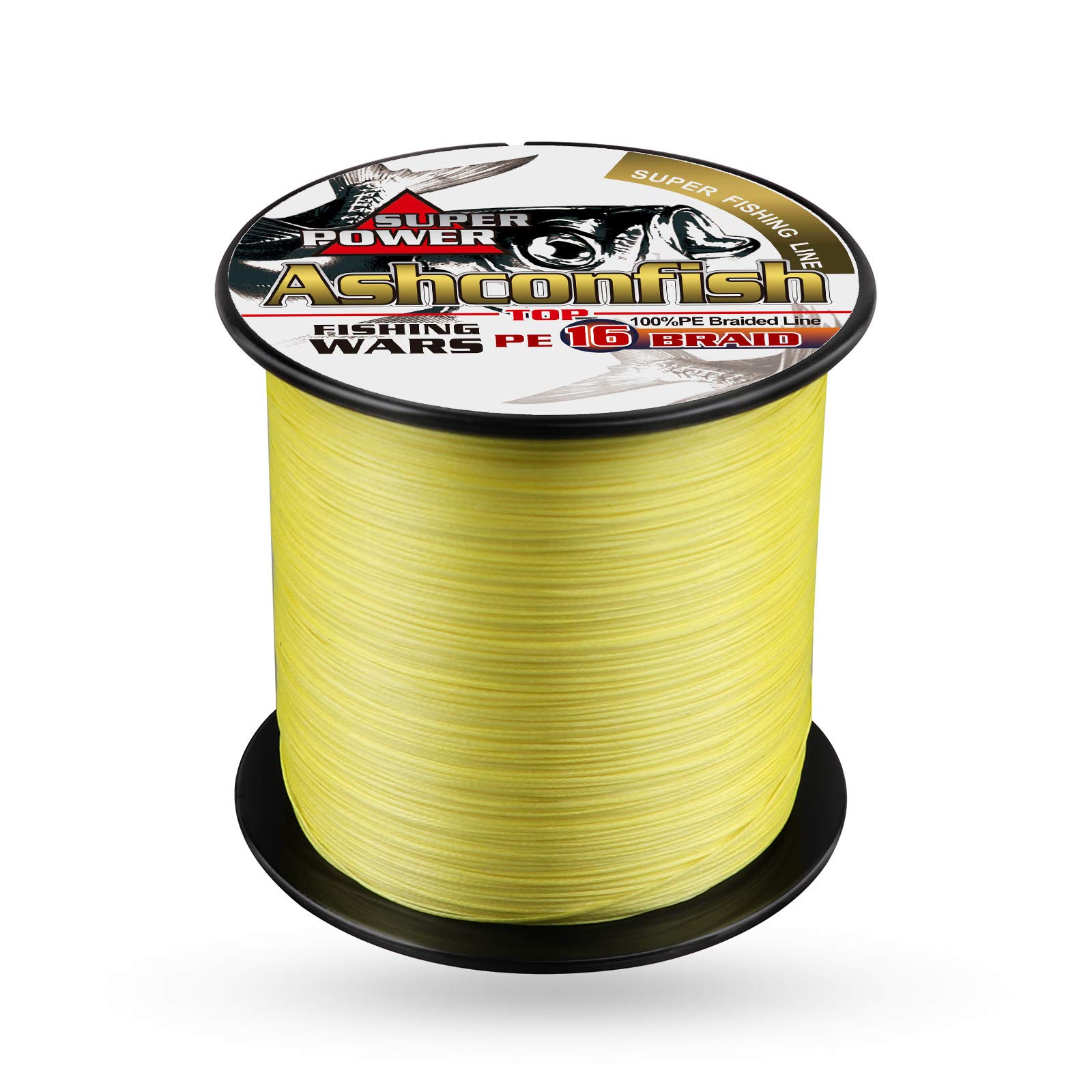 

Ashconfish Fishing 16 1000M PE Line Line, Strands, Yellow,