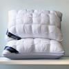 Hotel-Grade Polyester Fiber Neck Support Pillow for Adults, Modern Twist Pattern Design
