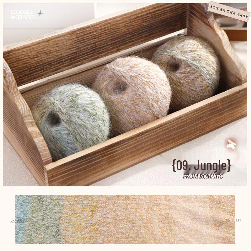 Morandi Gradient Hand-Knitted Mohair & Silk Yarn Sweater/Shawl DIY Kit