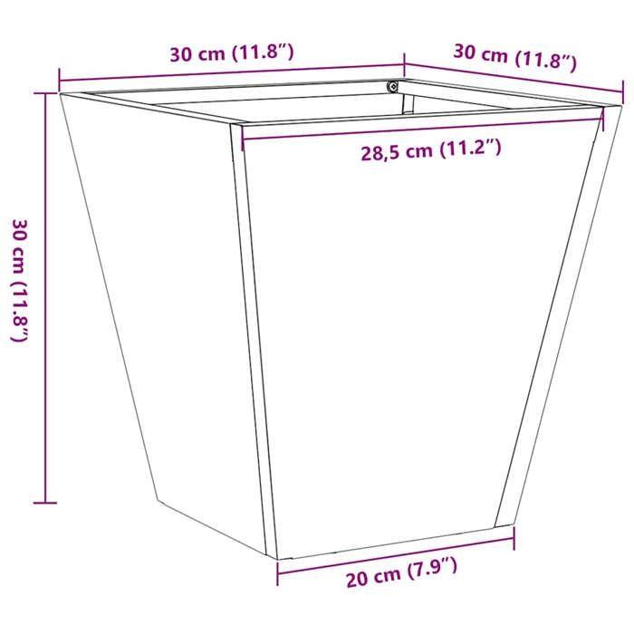 VidaXL Jardinières 2 pcs 30x30x30 cm acier galvanisé, jardinière d'extérieur, boîte à fleurs, boîte de jardin 851049