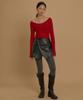 Twenty Forty Cat Wrap Mini Leather Skirt