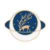 Blue White Elk Series Lapel Pins Animal Deer Romantic Starry Sky Brooch Cute Exquisite Bag Enamel Badges Christmas Jewelry Gifts