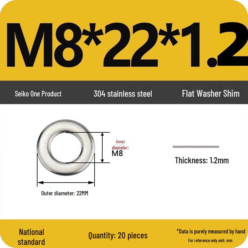 304 Stainless Steel Thickened & Ultra-Thin Flat Washer Gasket