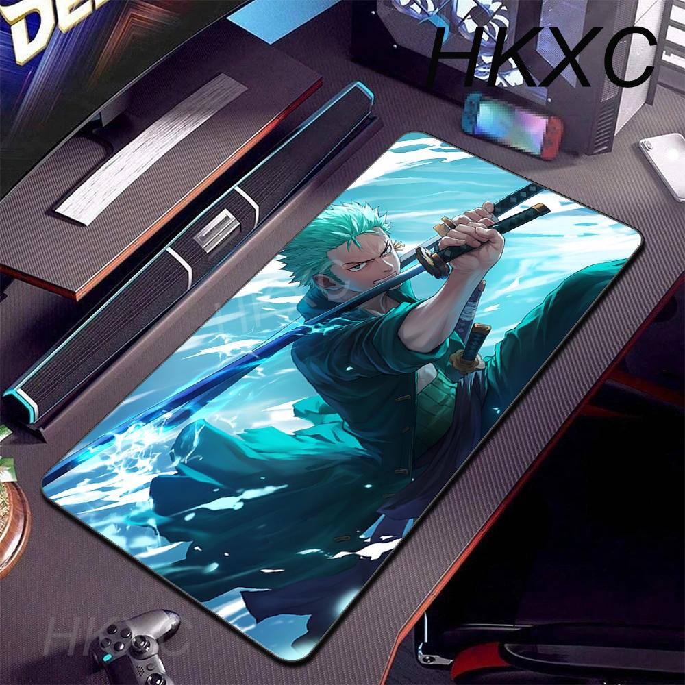 Cute Decorative Mousepad Anime One Piece Mouse Pad Large Size Boys Zoro Deskmat Office Non-Slip and Dirt-Resistant Keyboard Mat