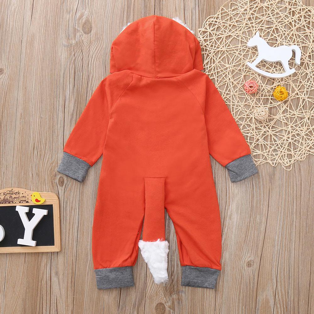 Newborn Infant Baby Kids Girl Boy Cartoon Fox Hooded Romper Jumpsuit liubeauy9 Newborn Infant Baby Kids Girl Boy Cartoon Fox Hooded Romper Jumpsuit liubeauy9