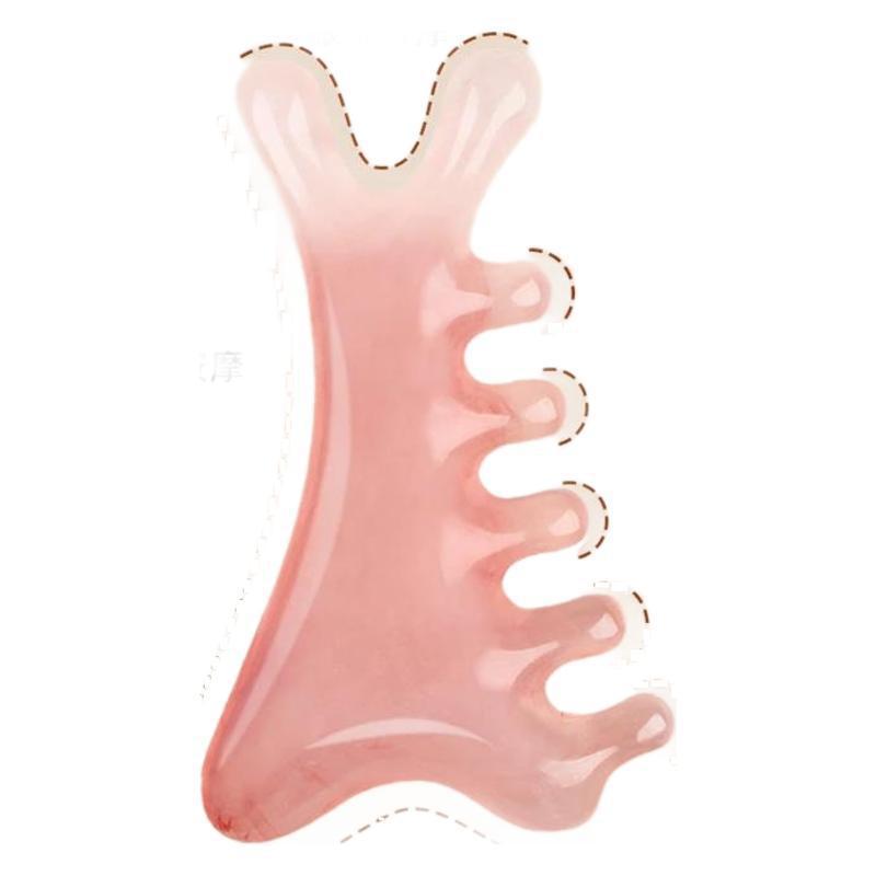 2Pcs Wide Tooth Body Meridian Massage Comb Plastic Acupuncture Therapy Anti-static Hair Comb for Blood Circulation