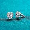 Cute Earrings for Sterling 5 Layers of Platinum Heart Simulated Eternal Metal Allergy Perfect Earrings for Birthdays and Wedding Women, Silver,