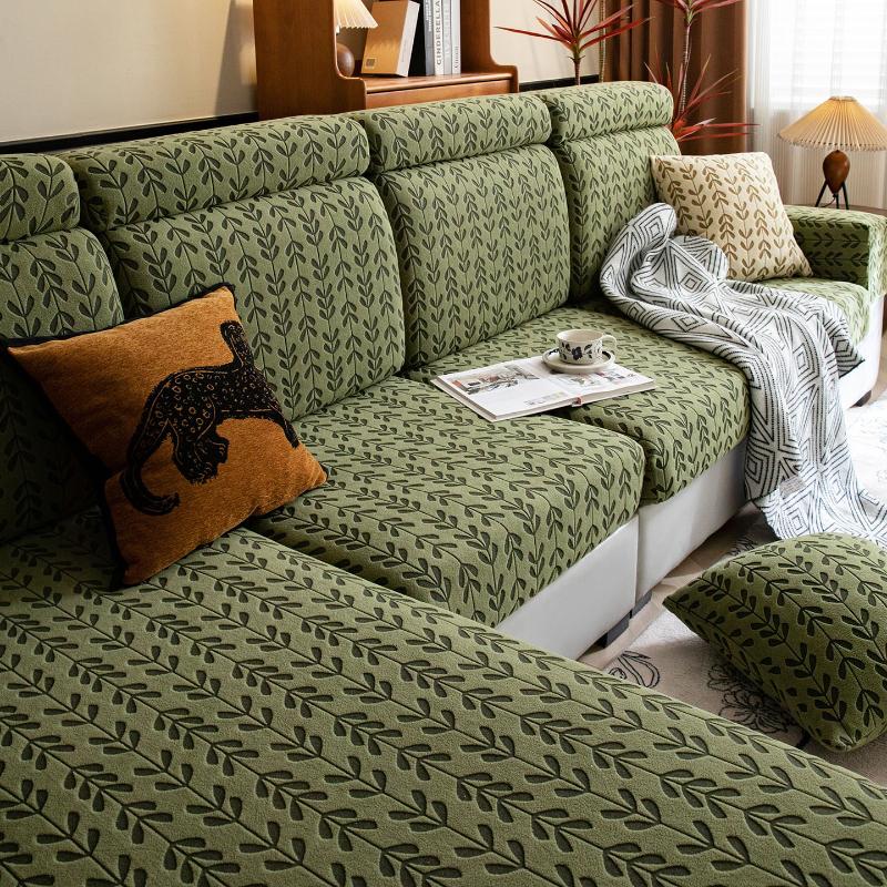 2025 Nový fleecový L-kový rohový potah na pohovku 1 2 3 4místný Univerzální potah na gauč Celoroční Protiskluzový Strečový Chránič sedáku