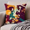 Rock British Rock Band Led Zeppelin Cushion Cover Pillowcase Antidustmite Invisible Zipper Short Plush Sofa Cushion