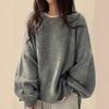 Damen Retro Rundhals Pullover - Koreanischer Herbst/Winter Fauler Stil Locker Schlankmachende Strickware