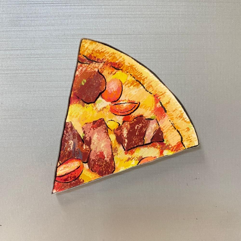 6pcs Personalized Pizza Jigsaw Puzzle Refrigerator Magnets Cute Fridge Blackboard Whiteboard Po Message Magnets Decorative