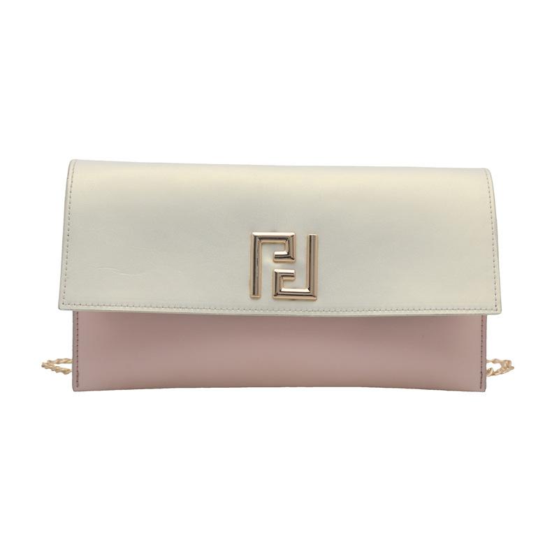 

2025 spring new light luxury chain shoulder bag commuter messenger bag women s French small fragrant style fashion lock small square bag белый