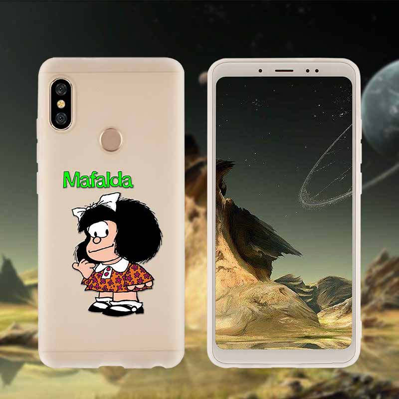 

Mafalda милый силиконовый прозрачный мягкий чехол TPU для Xiaomi Redmi 10 9 8 7 6 4 A 9at 9Prime 4x Y3 Fundas Redmi 10