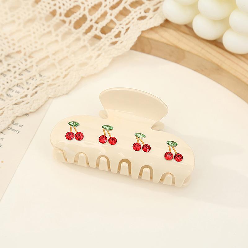 

1 шт. 7 см фруктовая вишня коготь для волос для женщин корейский элегантный ацетат коготь клип популярные заколки для волос аксессуары для волос белый