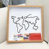 Yousheng Travel Adventure Archive Shadow Box Square Ticket Stub Stamp Letter Photo Keepsake Storage Box with Slot Home Office Desktop Decoration