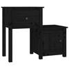VidaXL Bedside Tables 2 Pcs Black 79.5x38x65.5 Cm Solid Pine Wood 814548