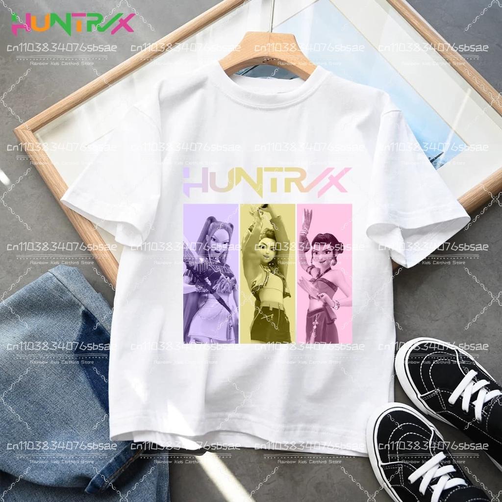 Children's Clothing KPop Demon Hunters Fashion Casual Tops O-Neck Short Sleeve Girls Boys K-Pop Demon Hunters Fans Gift T-shirt