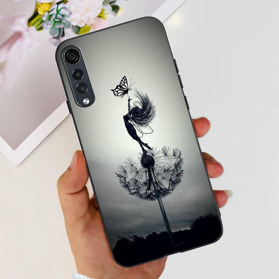 For LG Velvet 5G 4G / Velvet 5G UW Case Cute Cartoon Panda Flower Luxury Soft Silicon Phone Case Back Cover Capas