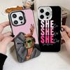 Girl Boss Lady Pink Soft Phone Case for iPhone 15 16 17 Pro Max 17Air 16E 14 Plus 13 12 Mini Shockproof Cover Back Shell