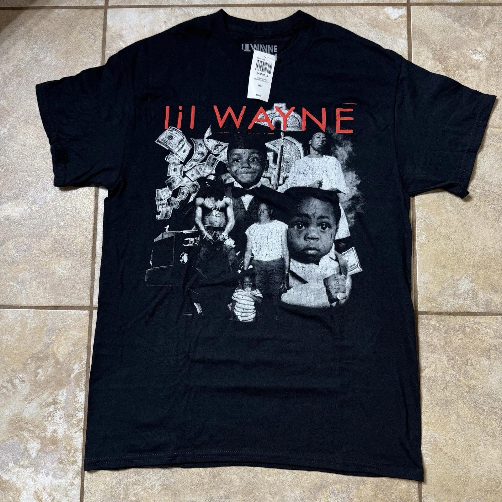 Lil Wayne Portrait Collage T-Shirt MEDIUM New S