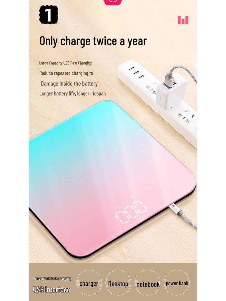 Baolan Gradient Smart Electronic Bathroom Scale - Compact, Accurate Body Weight Scale for Adults
