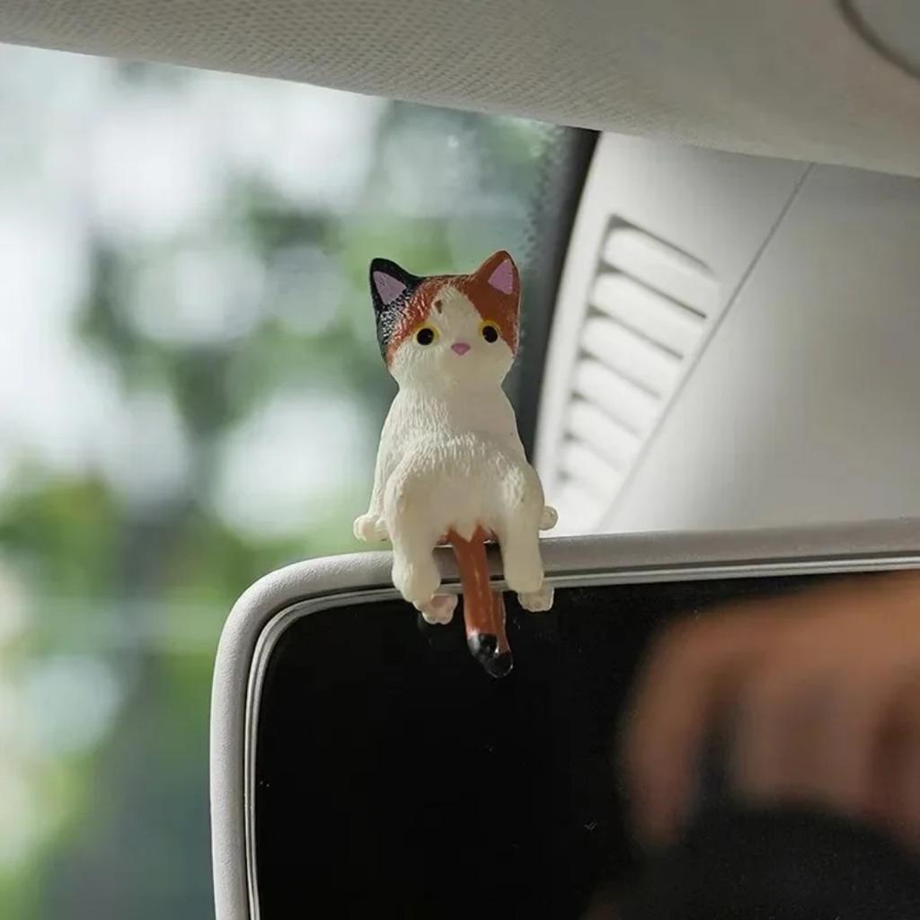 1/4PCS Kawaii Mini Cat Figurines Ornament Cartoon Kitten Statue Gifts For Kids Toys Children Room Decoration Miniature Figurines