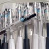 6Pcs 0.5mm Black Water-based Pen Push Design Quick Drying School Stationery Mechanical Gel Ink Pen Office Supplies